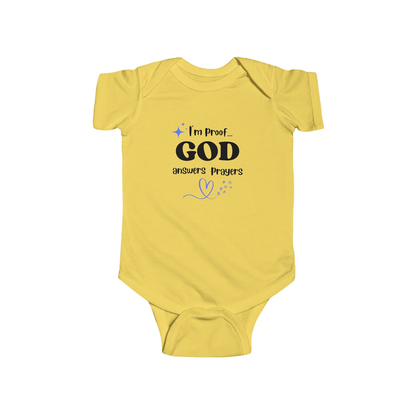Infant Fine Jersey Onesie: I'm proof...blue star & heart