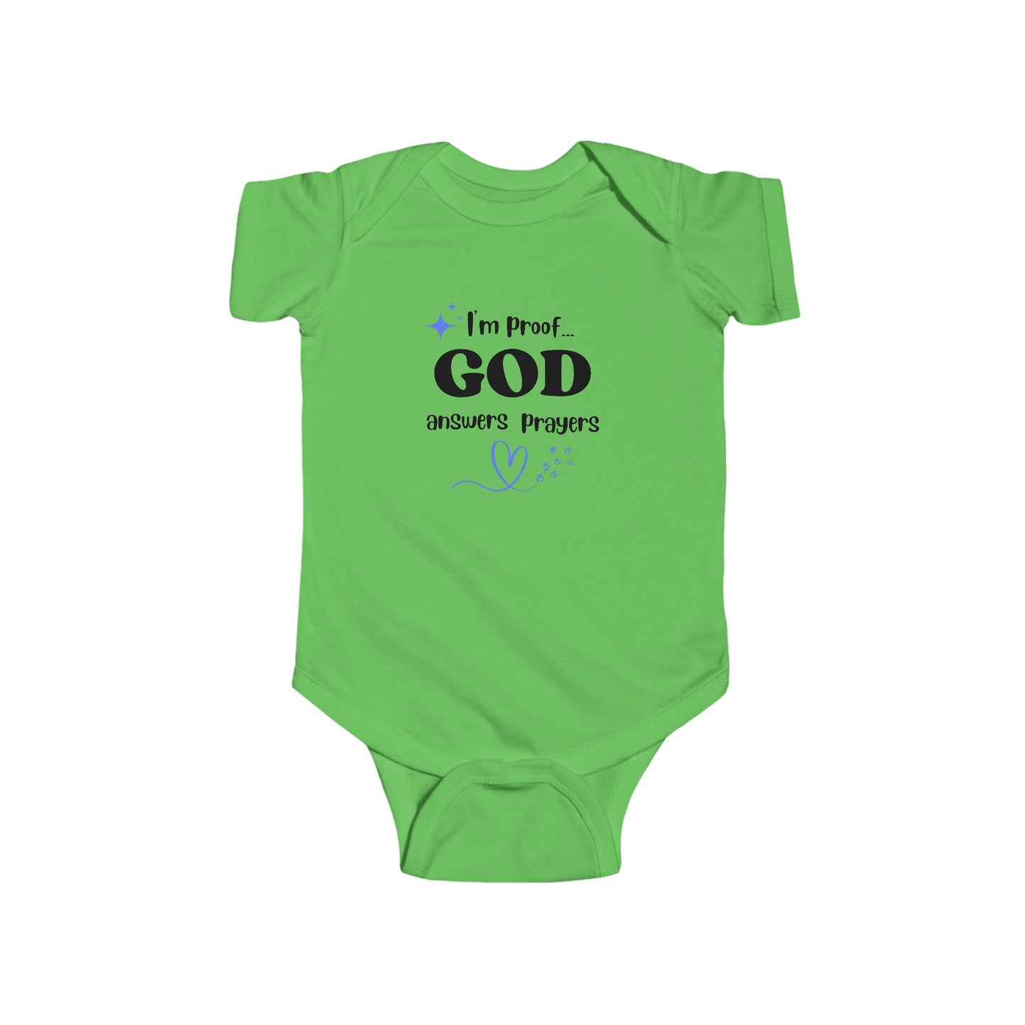 Infant Fine Jersey Onesie: I'm proof...blue star & heart
