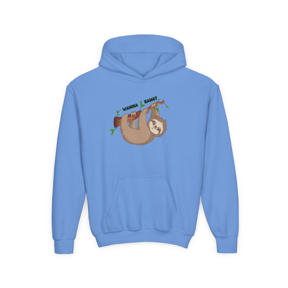 Youth Sweatshirt (Hoodie) -- Sloth, Wanna Hang?