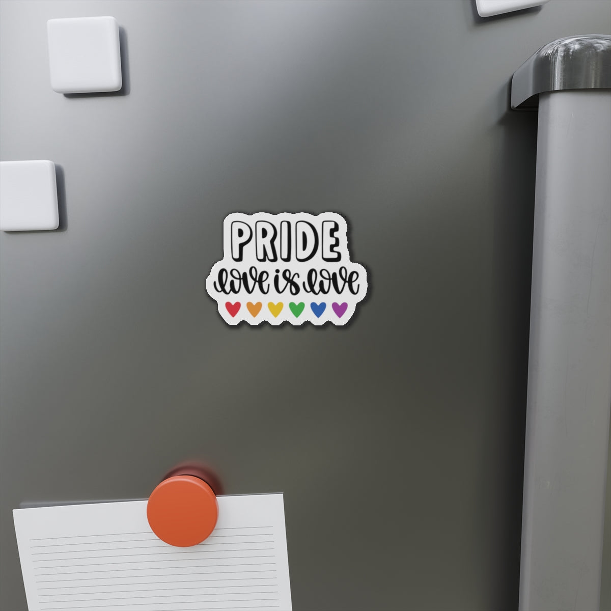 Die-Cut Magnet: Pride, love is love