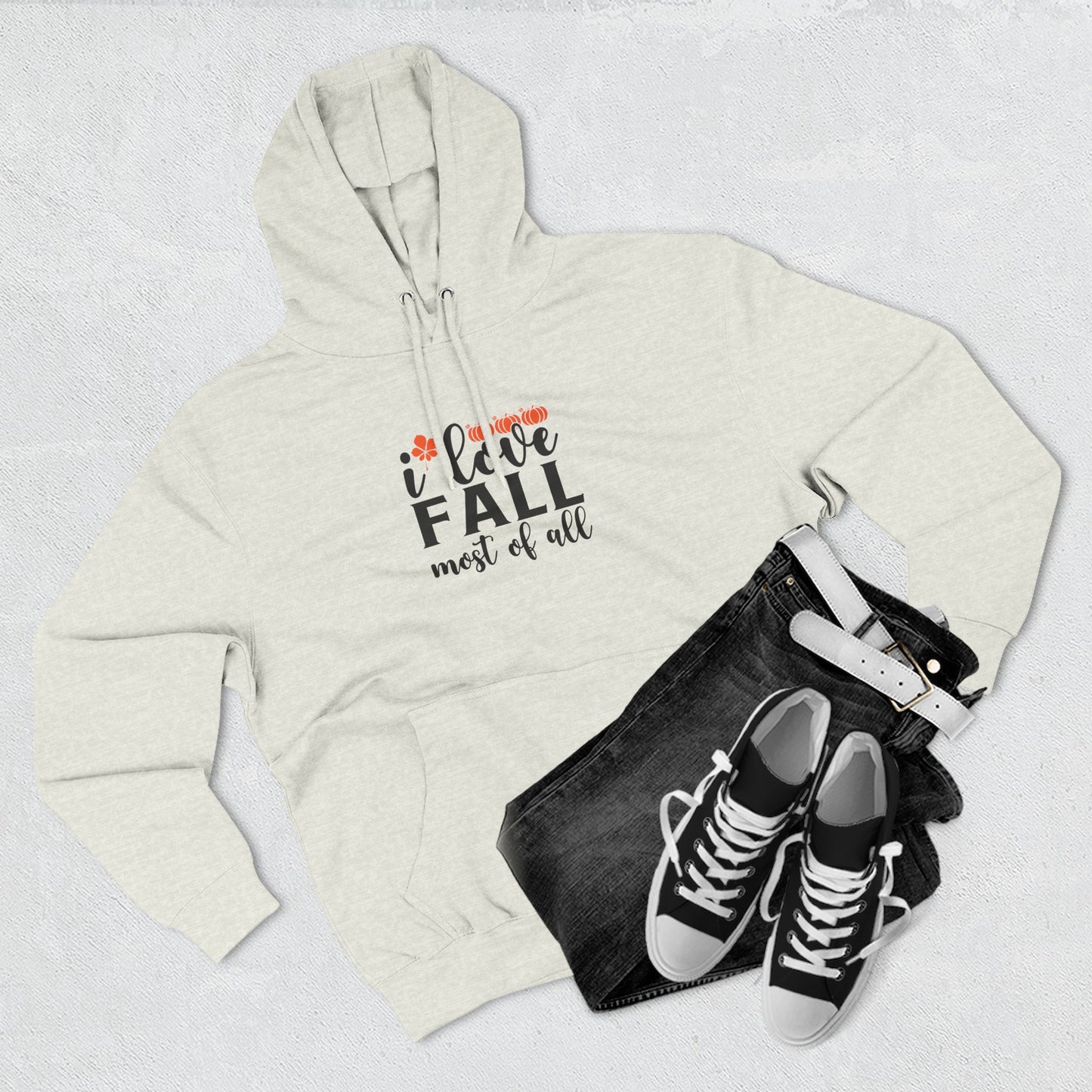 Three-Panel Fleece Hoodie: I love fall most of all