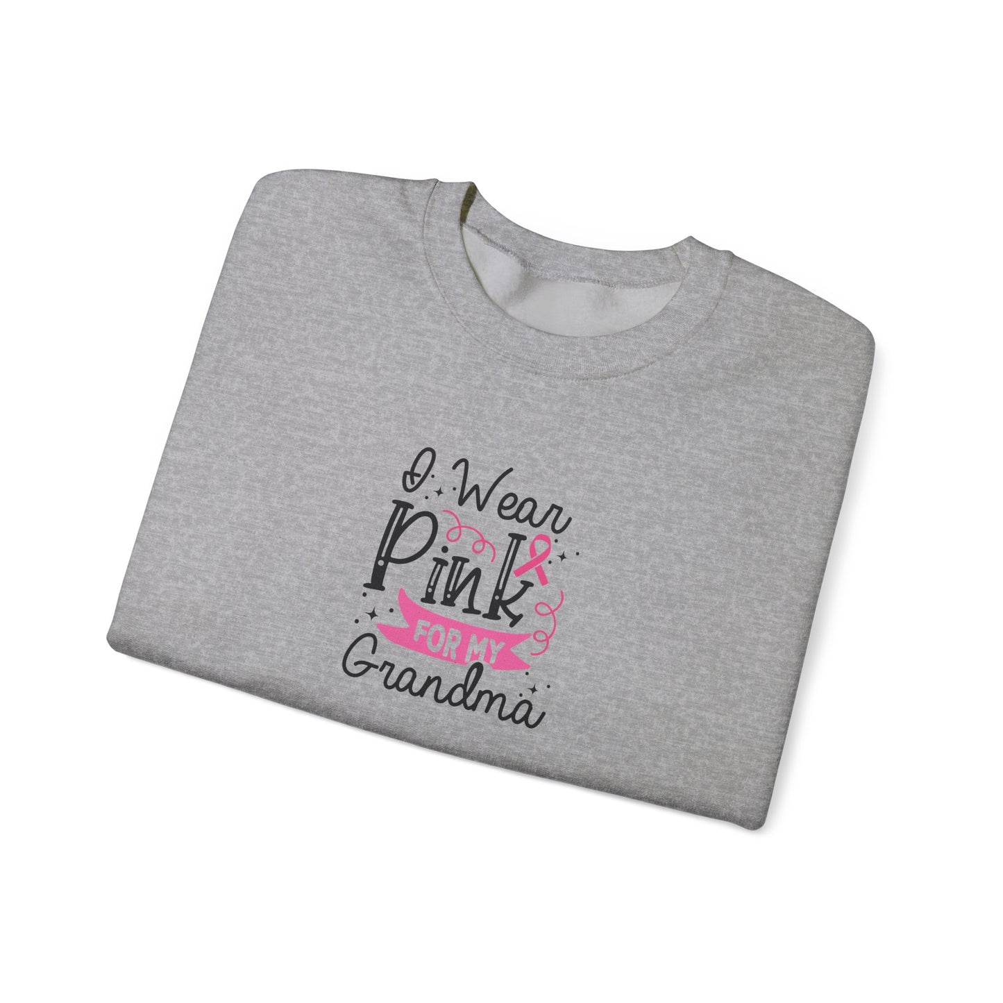 Unisex Heavy Blend™ Crewneck Sweatshirt: Pink for my Grandma Breast Cancer
