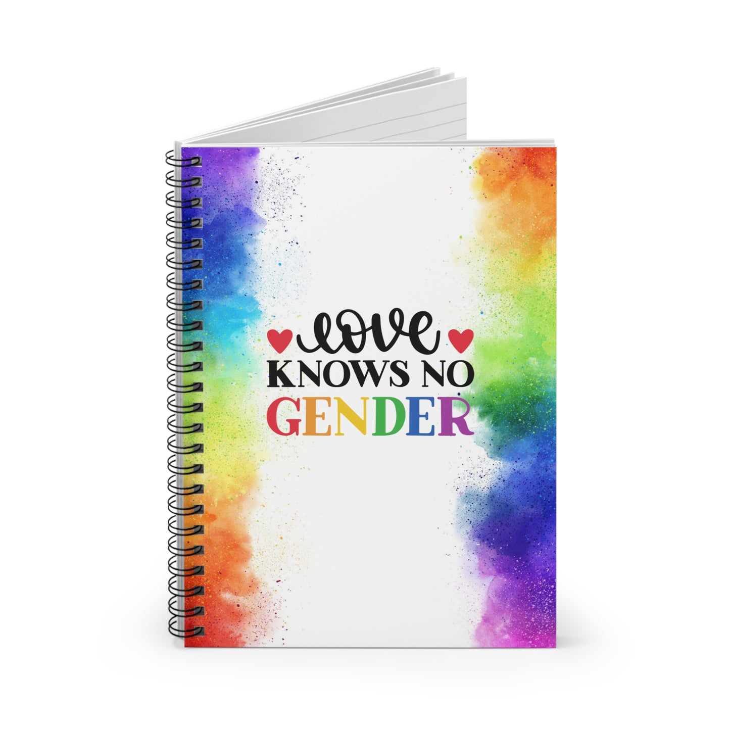 Journal / Spiral Notebook - Ruled Line - Love knows no gender