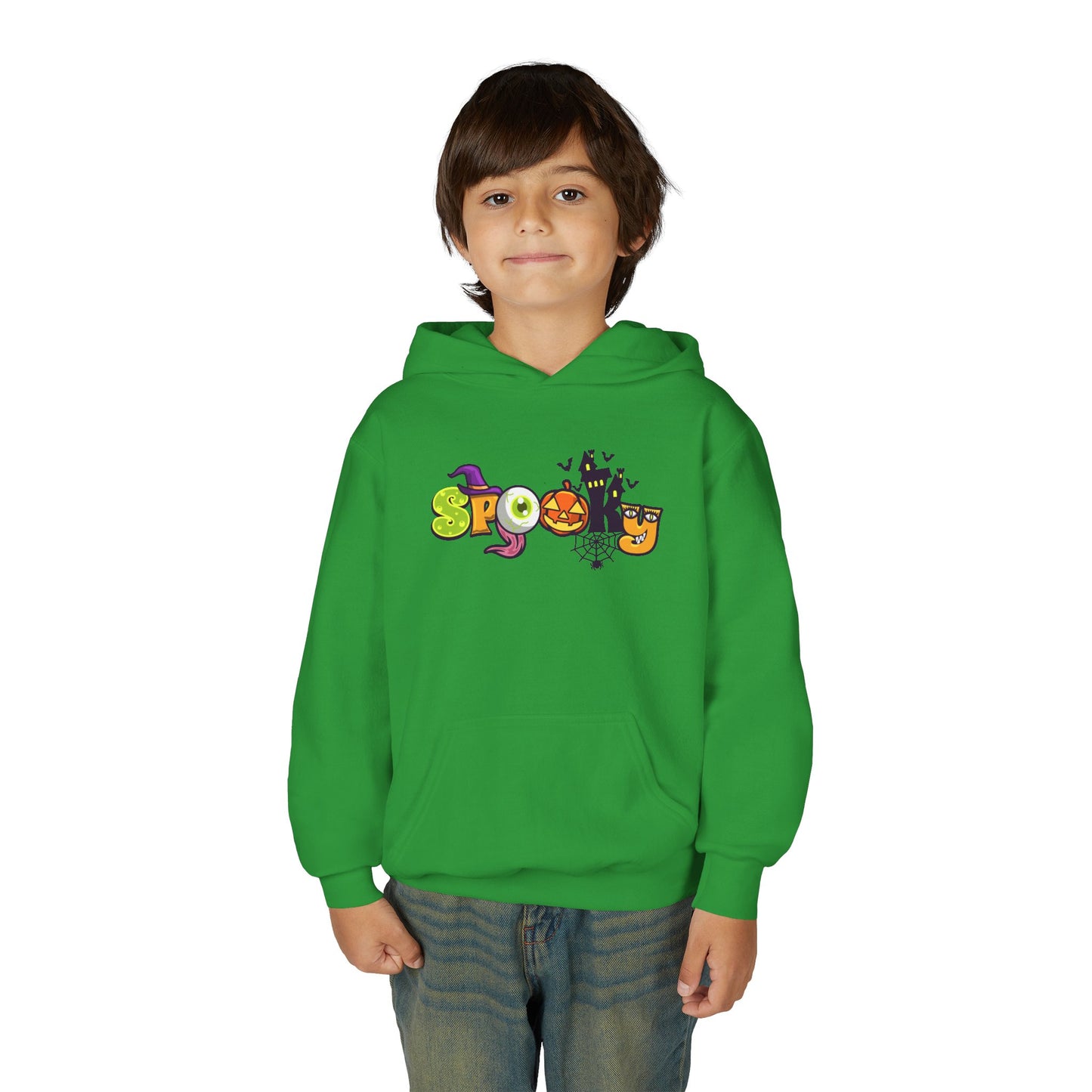 Youth Heavy Blend Hooded Sweatshirt: Spooky