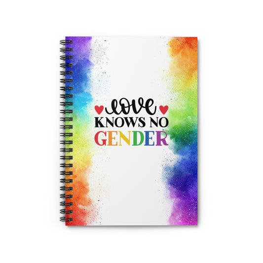 Journal / Spiral Notebook - Ruled Line - Love knows no gender