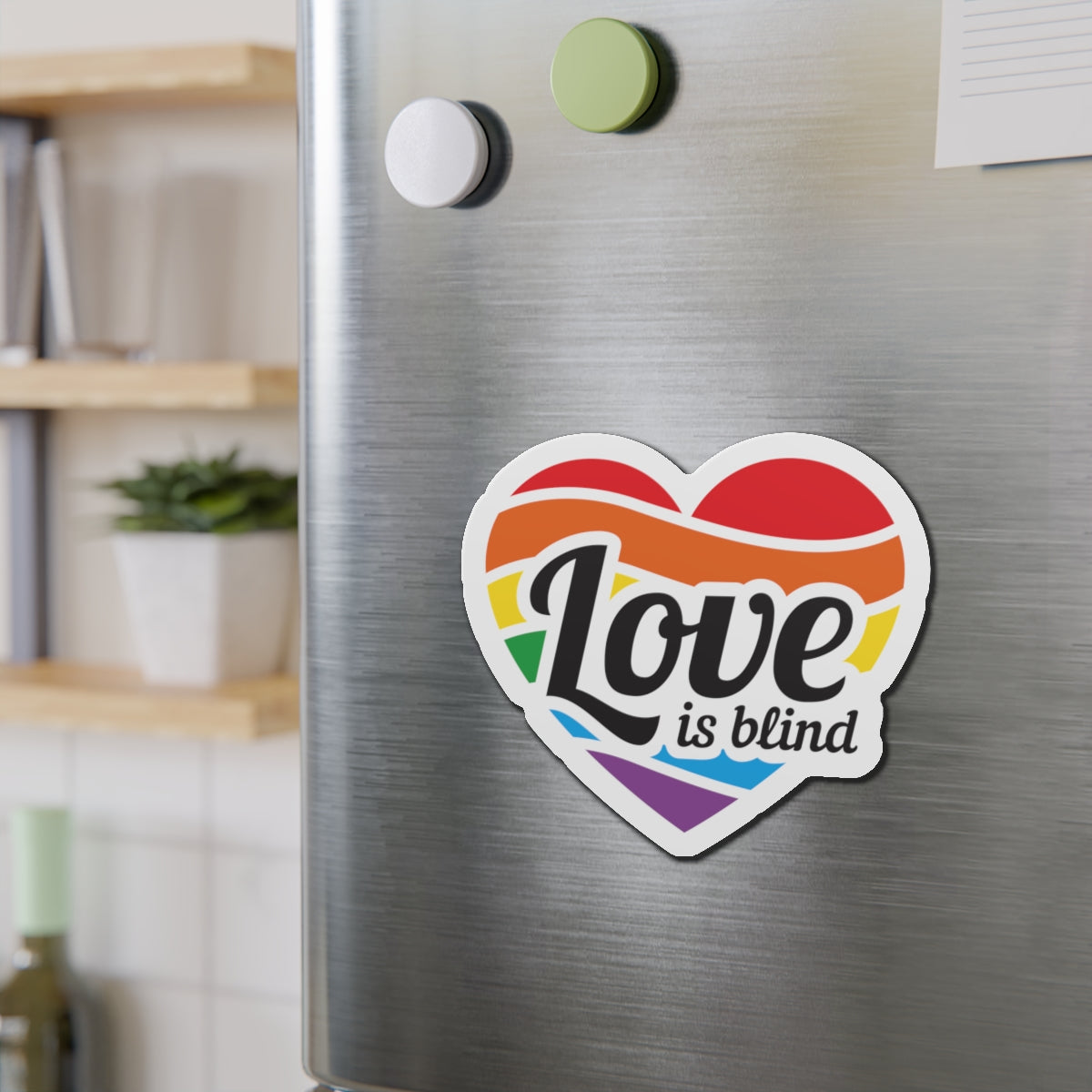 Die-Cut Magnet: Love is Blind