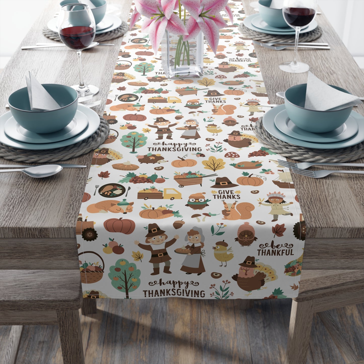 Table Runner (Cotton, Poly): Thanksgiving
