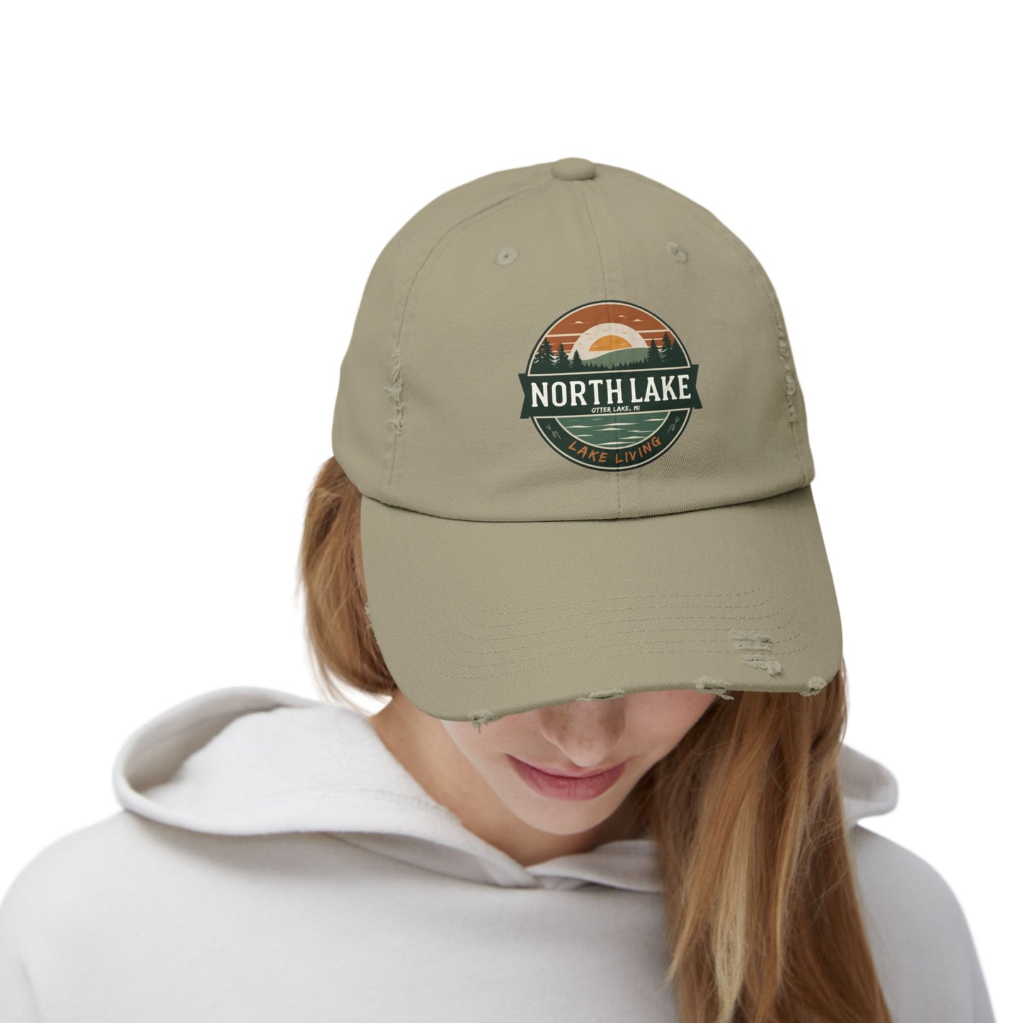 North Lake Distressed Cap — Vintage Lake Living Baseball Hat