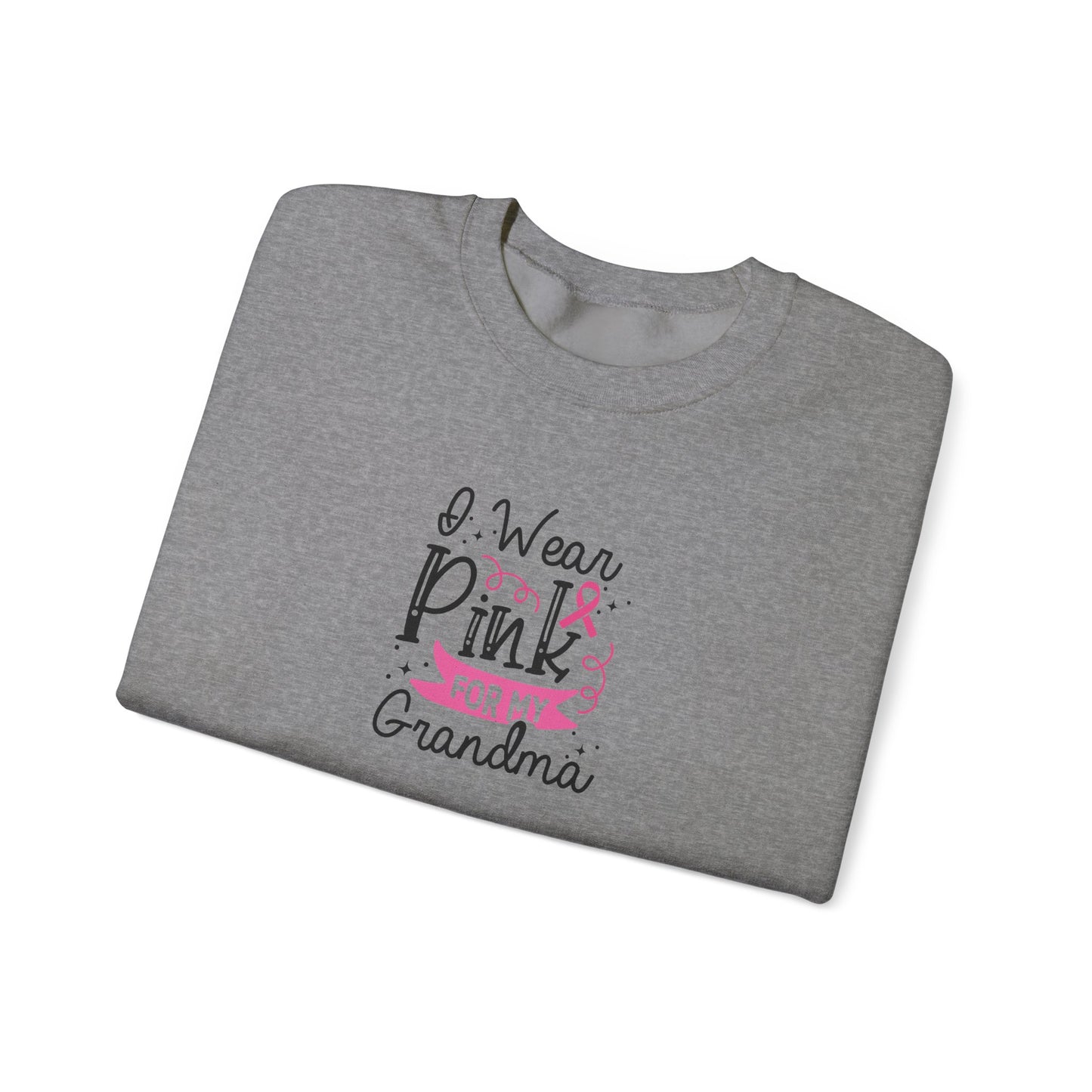 Unisex Heavy Blend™ Crewneck Sweatshirt: Pink for my Grandma Breast Cancer