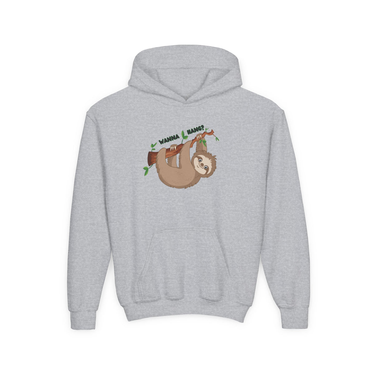 Youth Sweatshirt (Hoodie) -- Sloth, Wanna Hang?