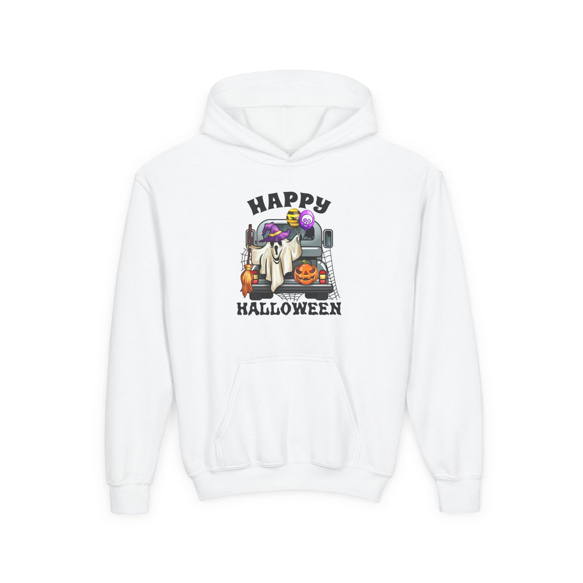 Youth Sweatshirt (Hoodie) - Halloween - Trunk or Treat, Happy Halloween