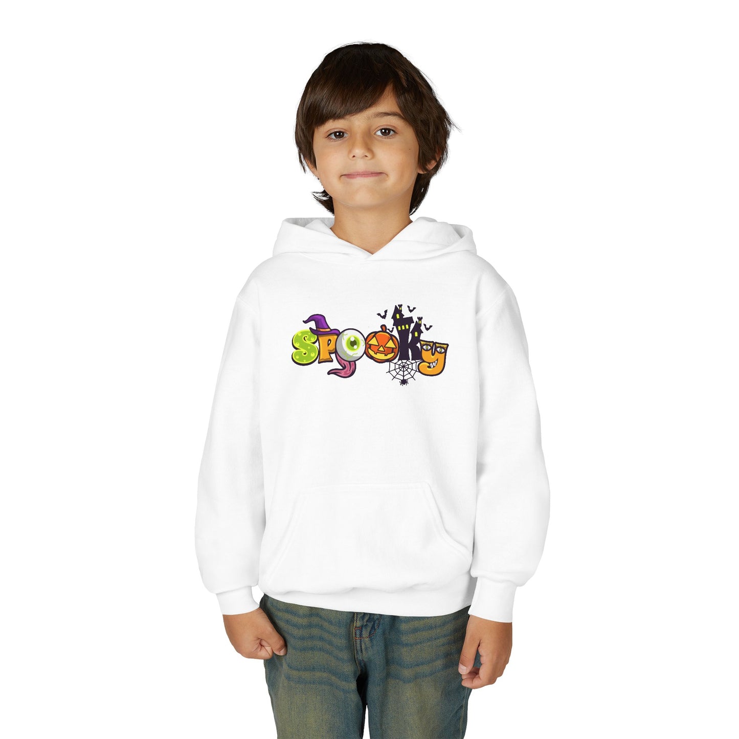 Youth Heavy Blend Hooded Sweatshirt: Spooky