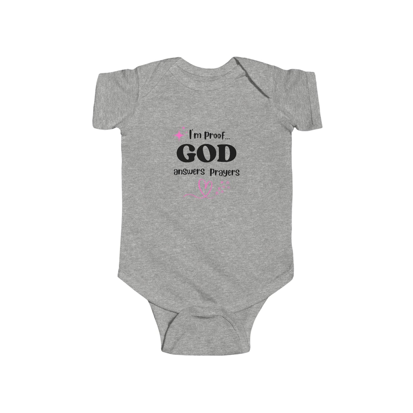 Infant Fine Jersey Onesie: I'm proof...pink star & heart