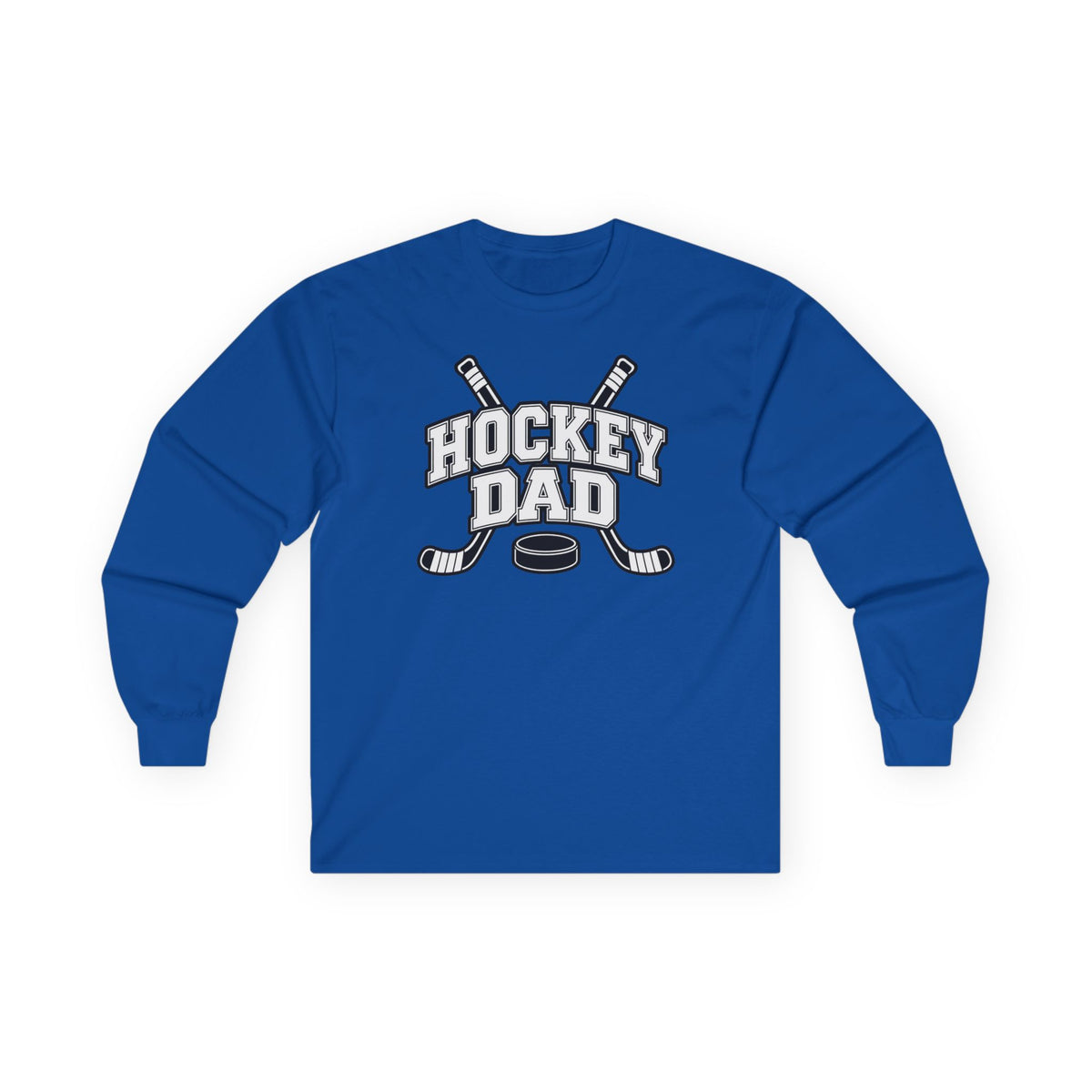 Hockey Dad Long Sleeve T-Shirt — Personalized Player Name & Number | Travel Hockey Gift