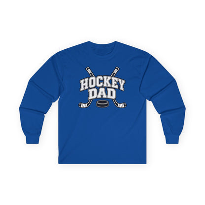 Hockey Dad Long Sleeve T-Shirt — Personalized Player Name & Number | Travel Hockey Gift