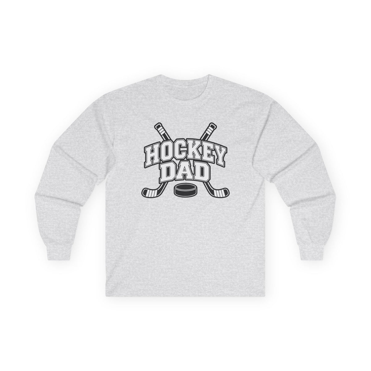 Hockey Dad Long Sleeve T-Shirt — Personalized Player Name & Number | Travel Hockey Gift
