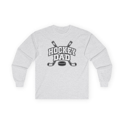Hockey Dad Long Sleeve T-Shirt — Personalized Player Name & Number | Travel Hockey Gift