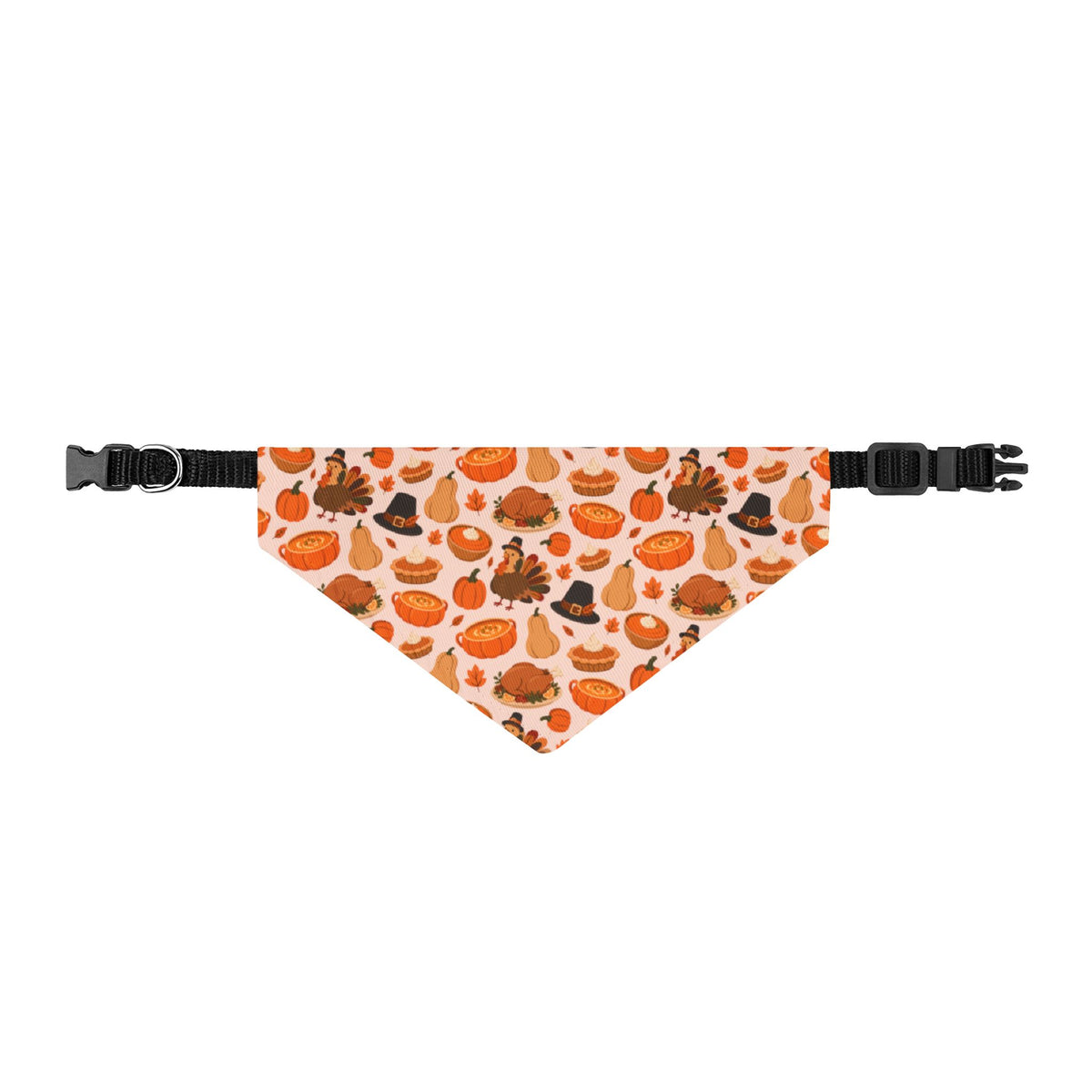 Thanksgiving Clip-On Pet / Dog Bandana - Pumpkins, Turkeys, Leaves