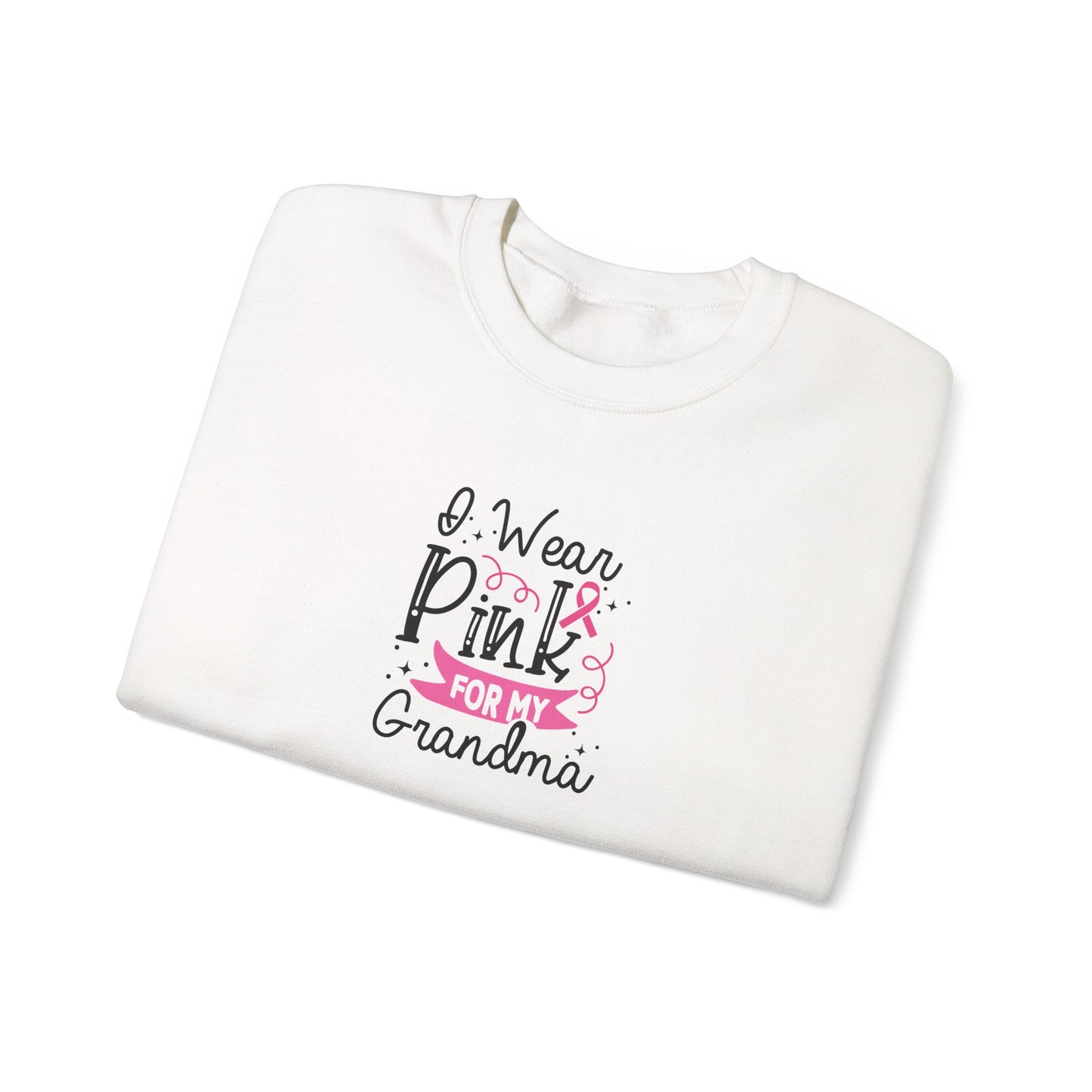 Unisex Heavy Blend™ Crewneck Sweatshirt: Pink for my Grandma Breast Cancer