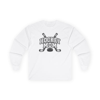 Hockey Mom Long Sleeve T-Shirt — Personalized Player Name & Number | Travel Hockey Gift