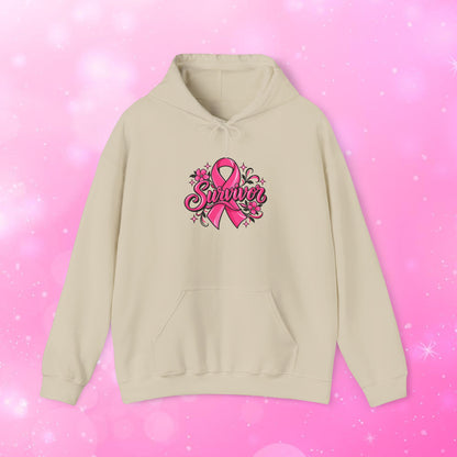 Unisex Heavy Blend Sweatshirt (Hoodie) - Breast Cancer - Survivor