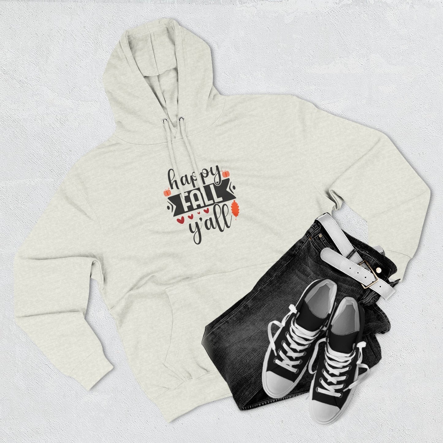 Three-Panel Fleece Hoodie: Happy Fall ya'll