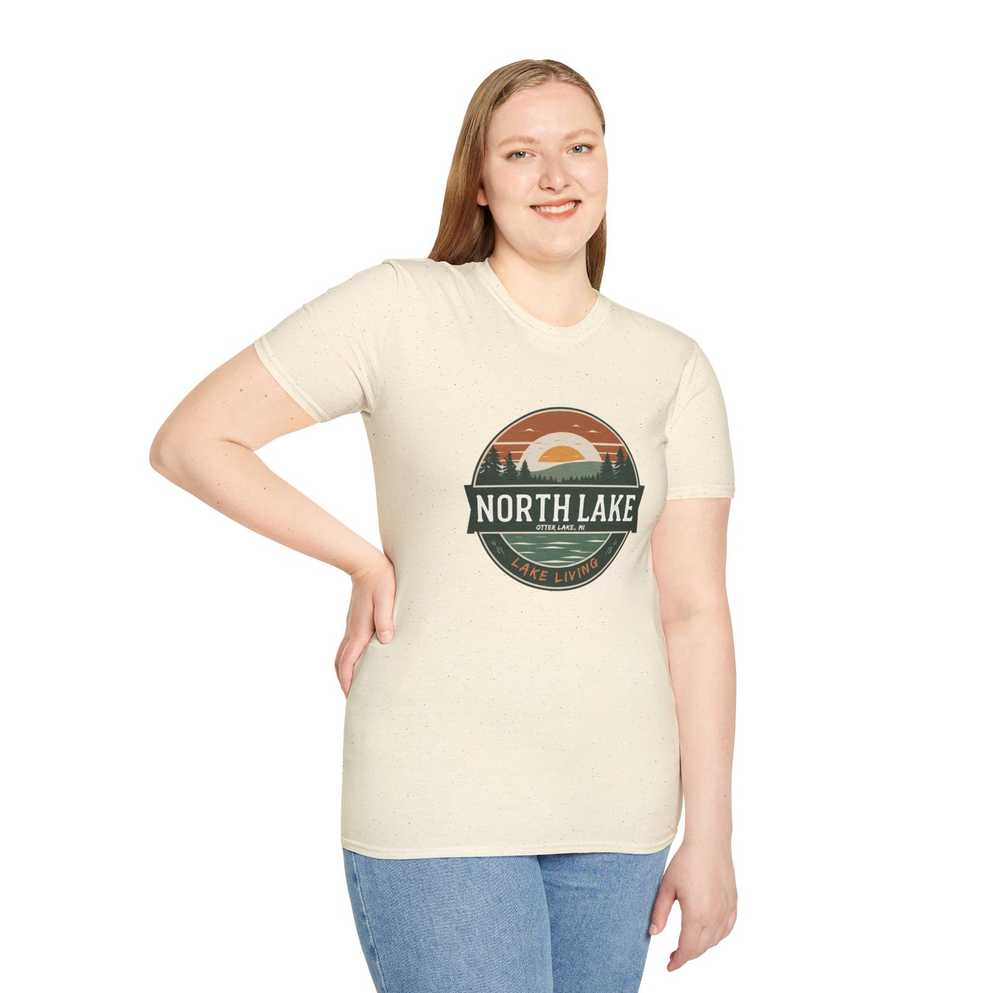 North Lake T-Shirt - Vintage Sunset Graphic