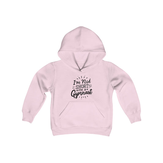 Youth Heavy Blend Hooded Sweatshirt: Gymnastics-I'm not short