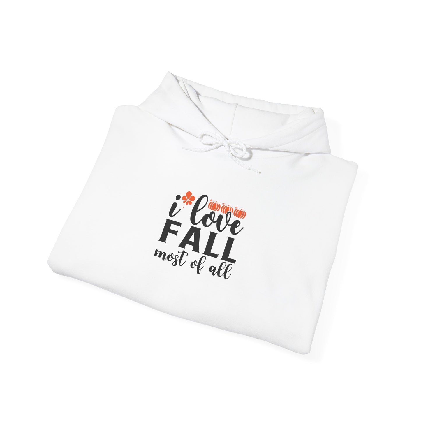 Unisex Heavy Blend™ Hooded Sweatshirt: I love fall most of all