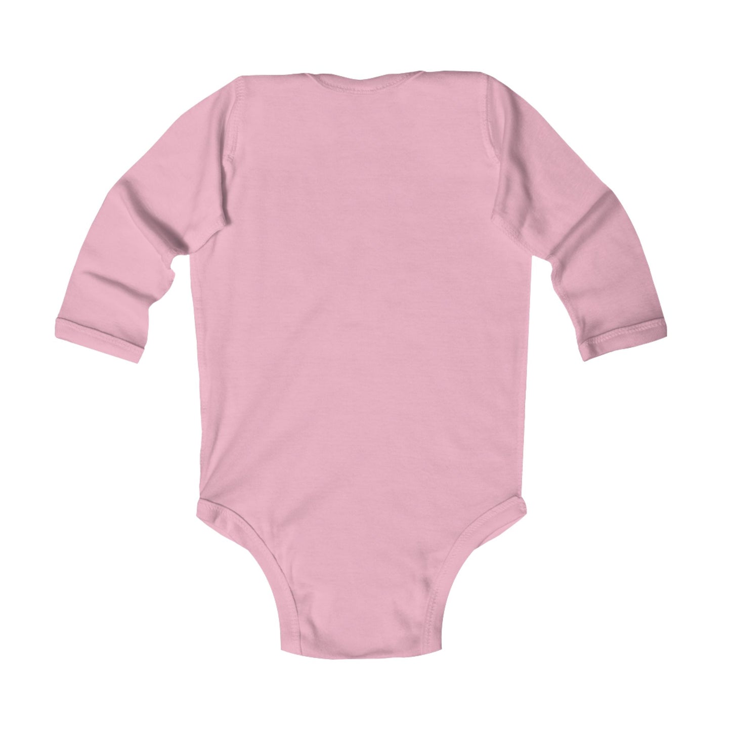 Infant Long Sleeve Bodysuit: I'm proof God answers prayers (pink star)