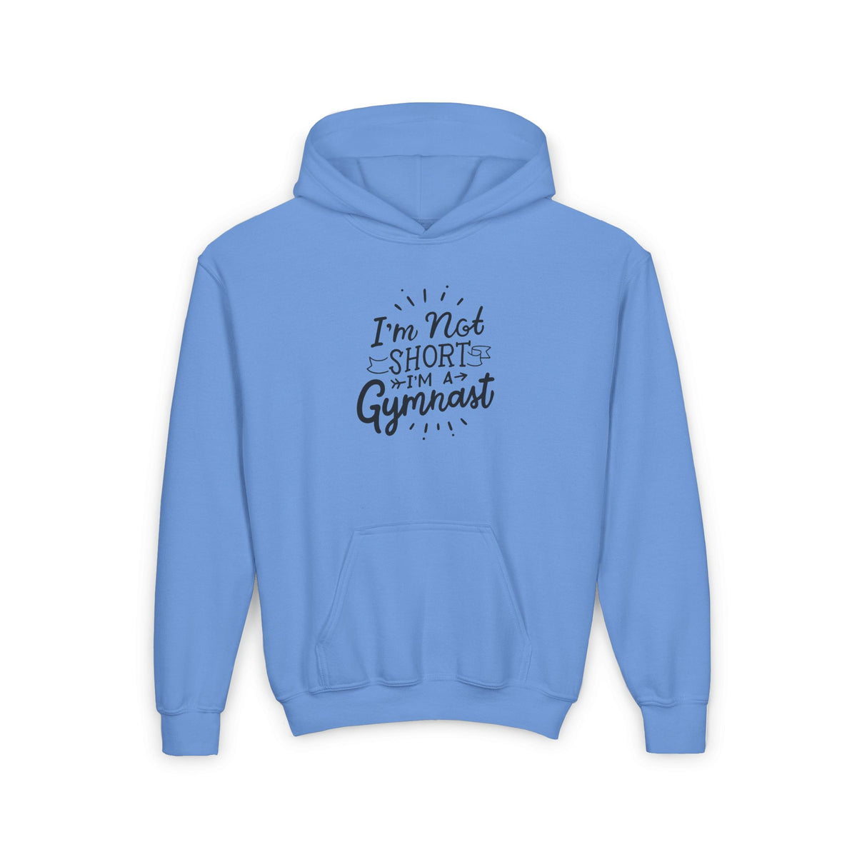 Girls Gymnastics Sweatshirt (Hoodie) - Gymnastics - I'm Not Short, I'm a Gymnast