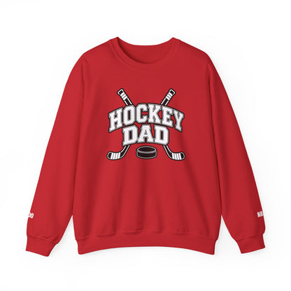 Hockey Dad Sweatshirt (Crewneck) — Personalized Player Name & Number | Travel Hockey Gift