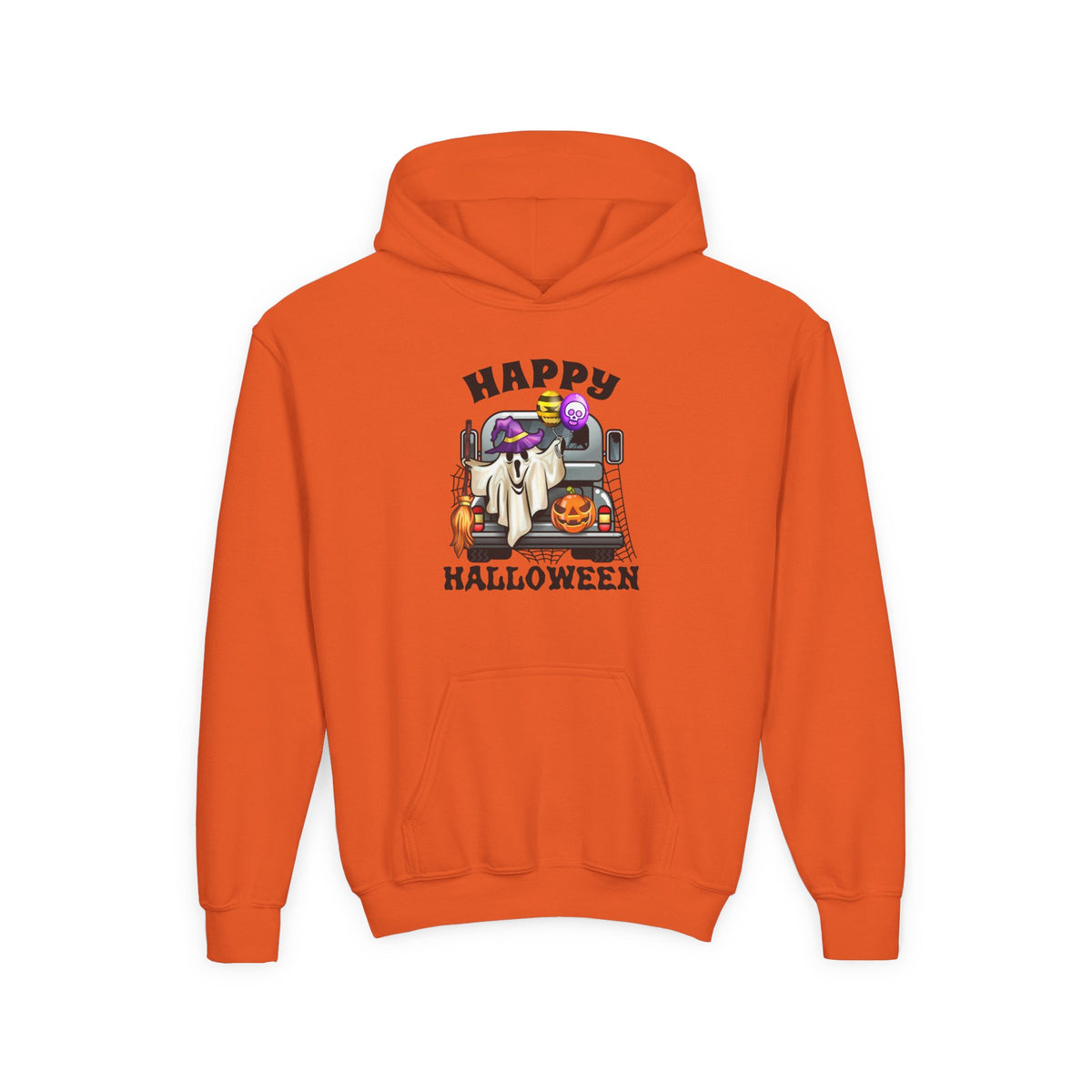 Youth Sweatshirt (Hoodie) - Halloween - Trunk or Treat, Happy Halloween