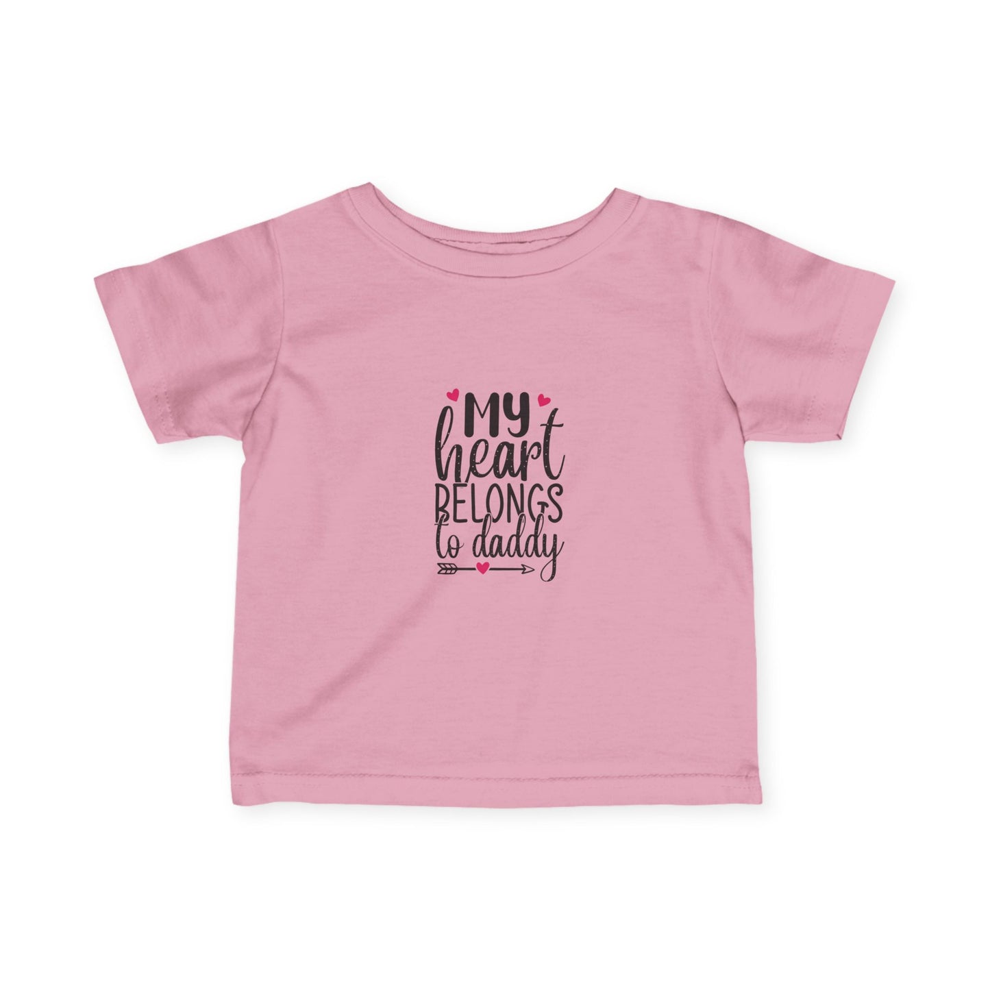 Infant T-shirt: Heart belongs to daddy tshirt