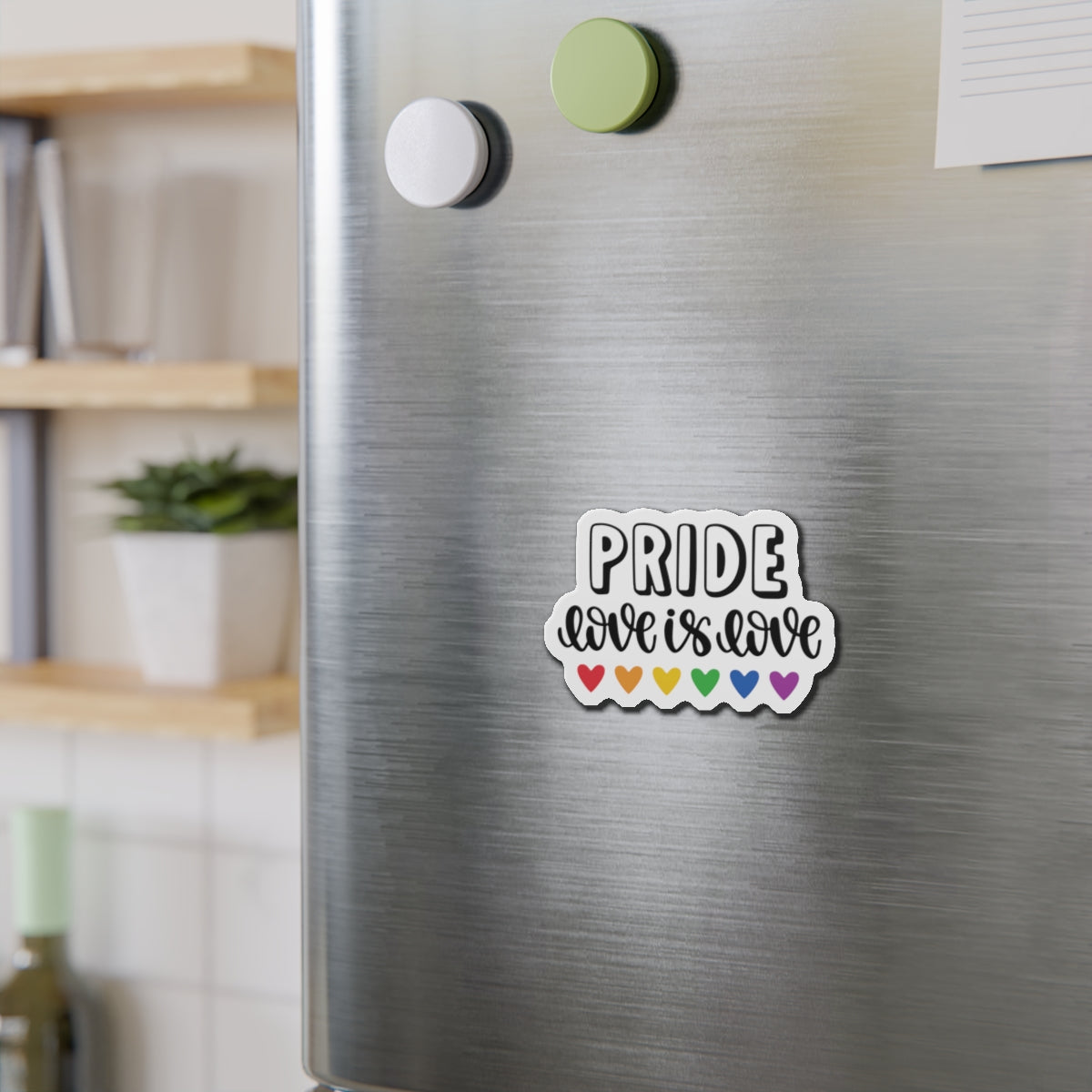 Die-Cut Magnet: Pride, love is love