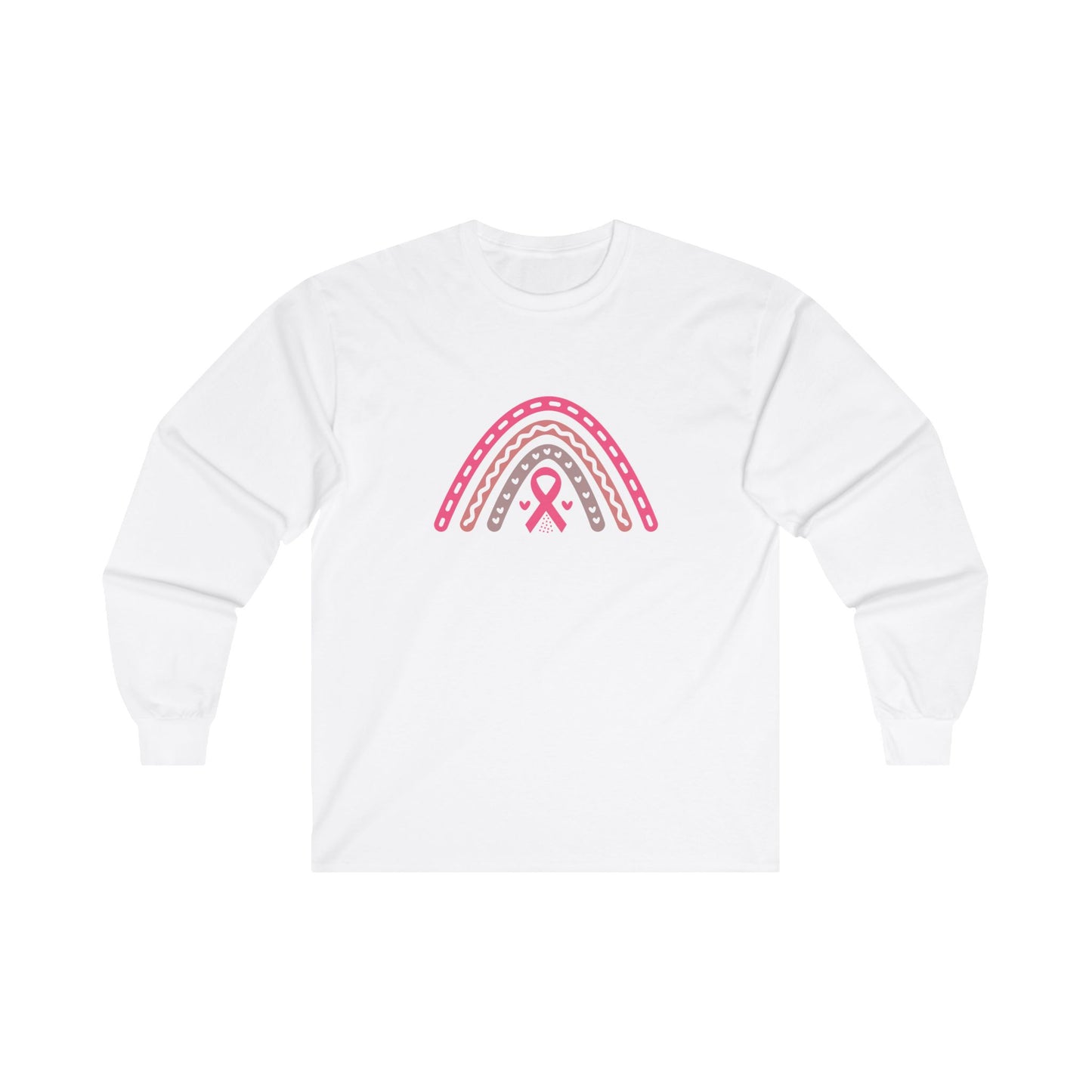 Ultra Cotton Long Sleeve T-Shirt: Southwest Rainbow breast cancer
