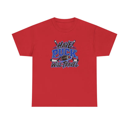 Hockey T-Shirt — Have Puck, Will Travel | Funny Travel Hockey Gift