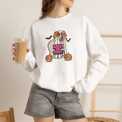 Unisex Heavy Blend Sweatshirt (Crewneck) - Halloween - Lick or Treat Dog Graphic