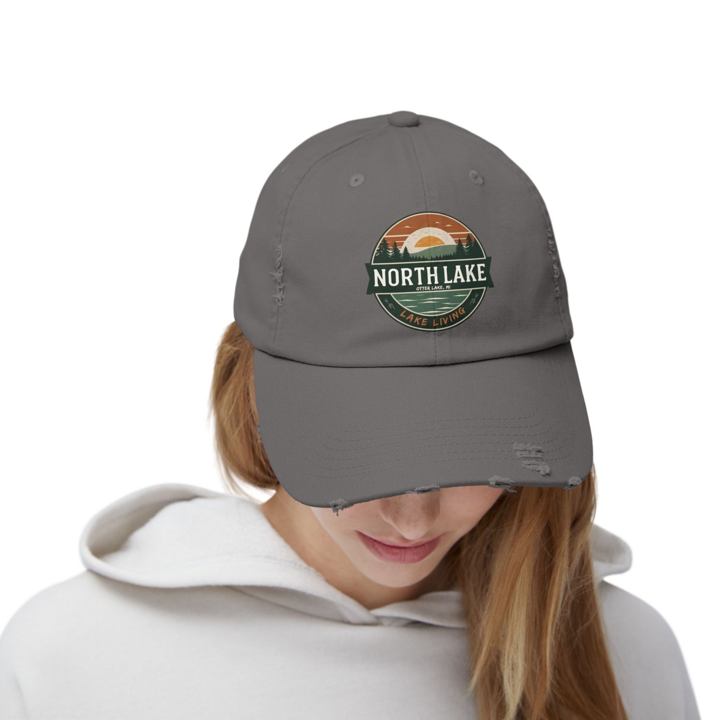North Lake Distressed Cap — Vintage Lake Living Baseball Hat