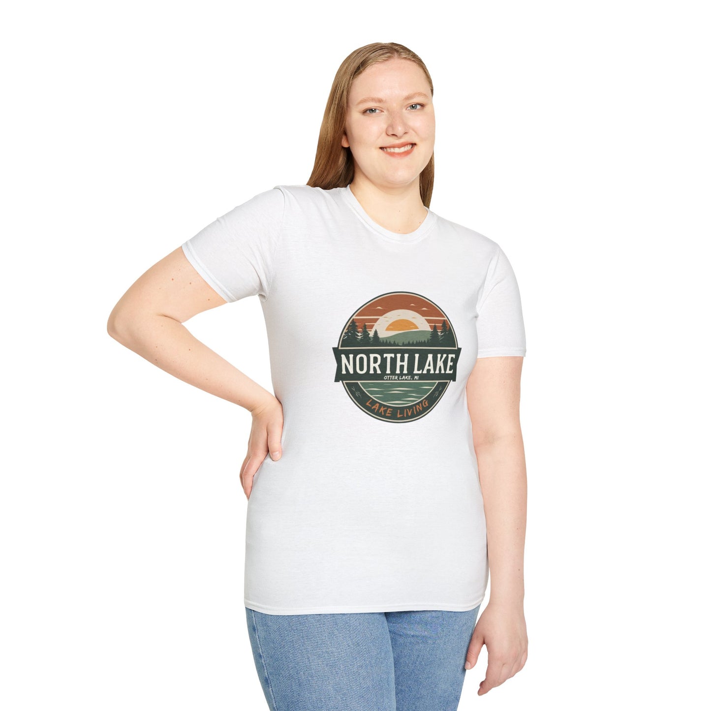North Lake T-Shirt - Vintage Sunset Graphic