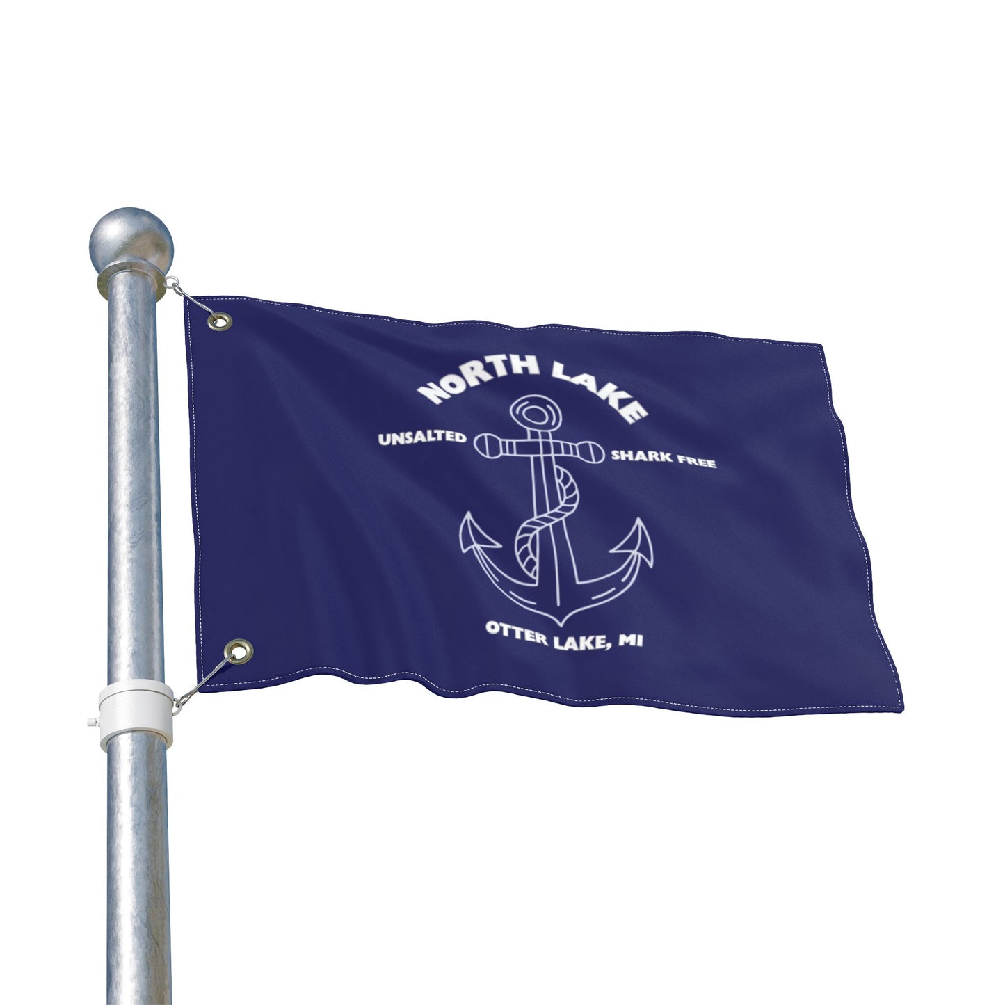 North Lake Flag — Double-Sided Anchor Graphic