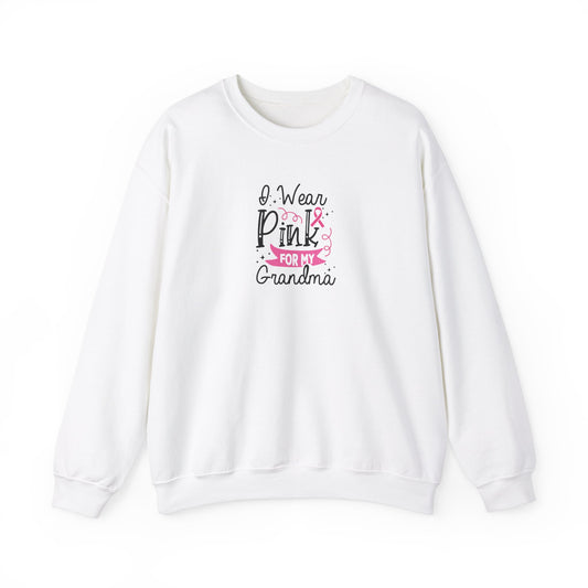 Unisex Heavy Blend™ Crewneck Sweatshirt: Pink for my Grandma Breast Cancer