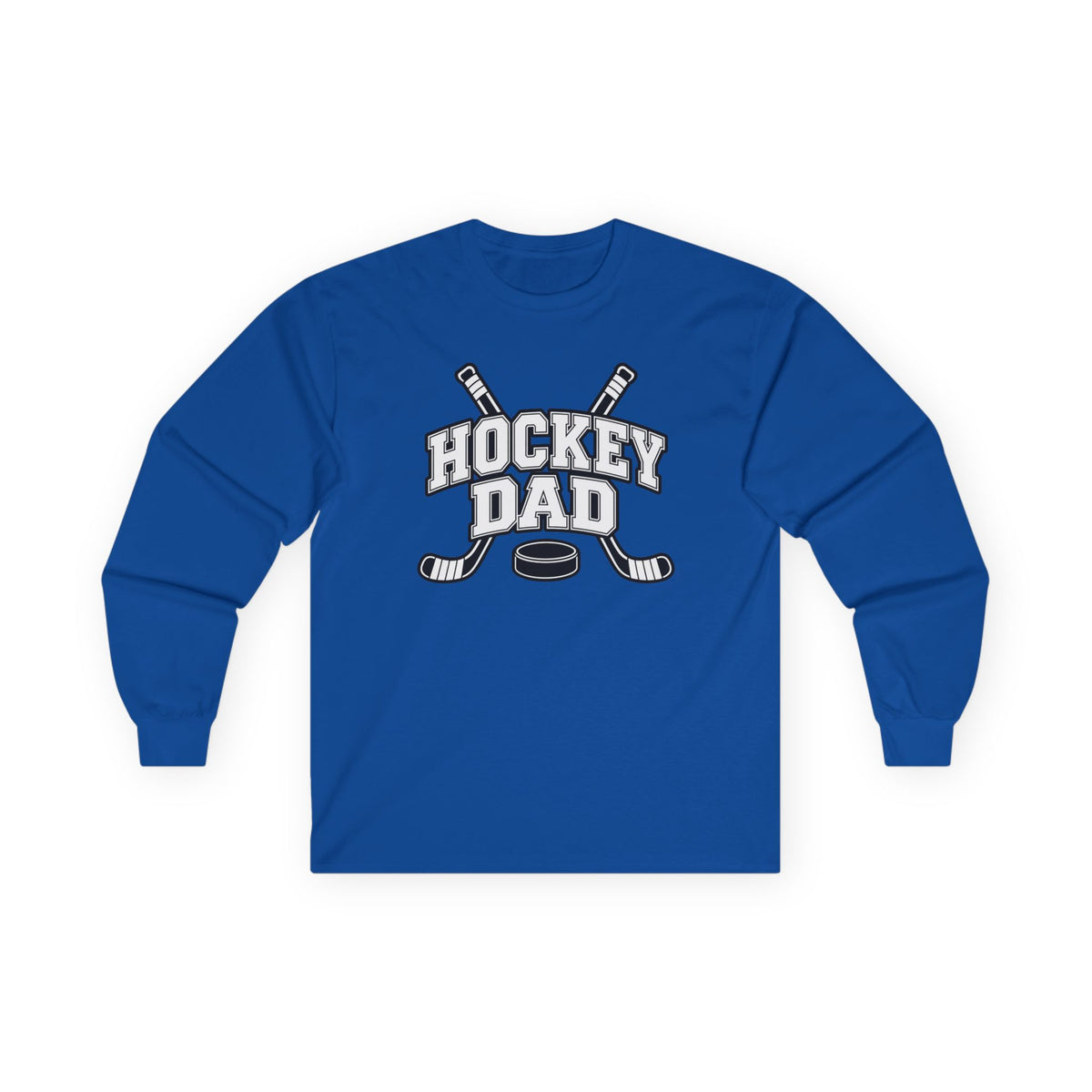 Hockey Dad Long Sleeve T-Shirt — Personalized Player Name & Number | Travel Hockey Gift
