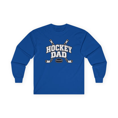 Hockey Dad Long Sleeve T-Shirt — Personalized Player Name & Number | Travel Hockey Gift