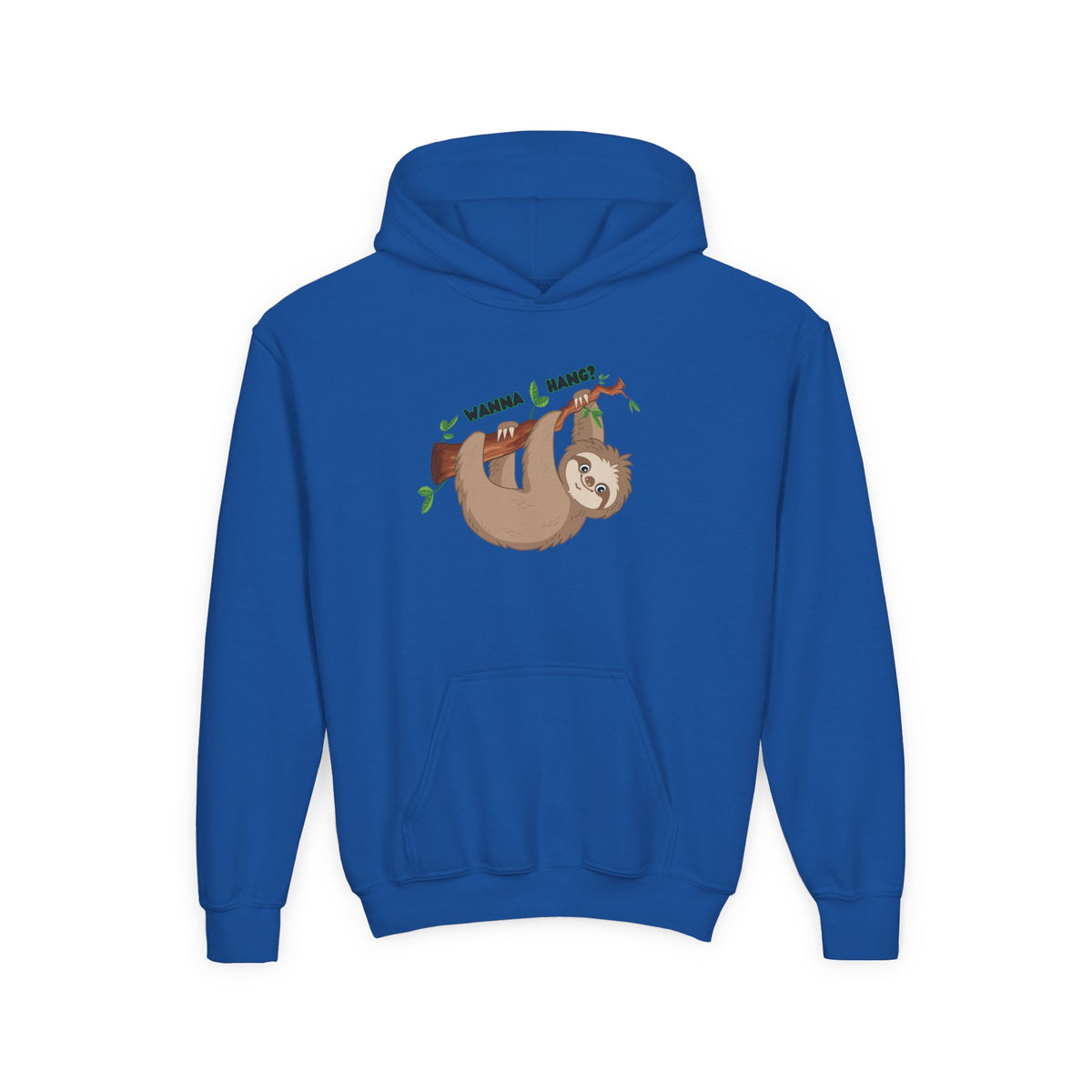 Youth Sweatshirt (Hoodie) -- Sloth, Wanna Hang?