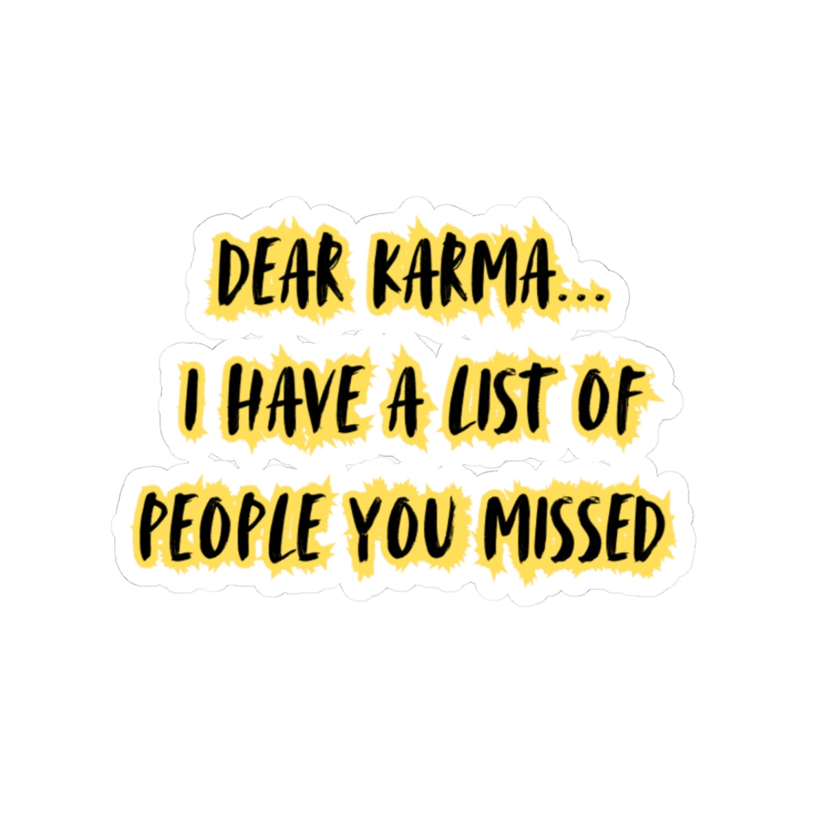 Kiss-Cut Stickers: Karma