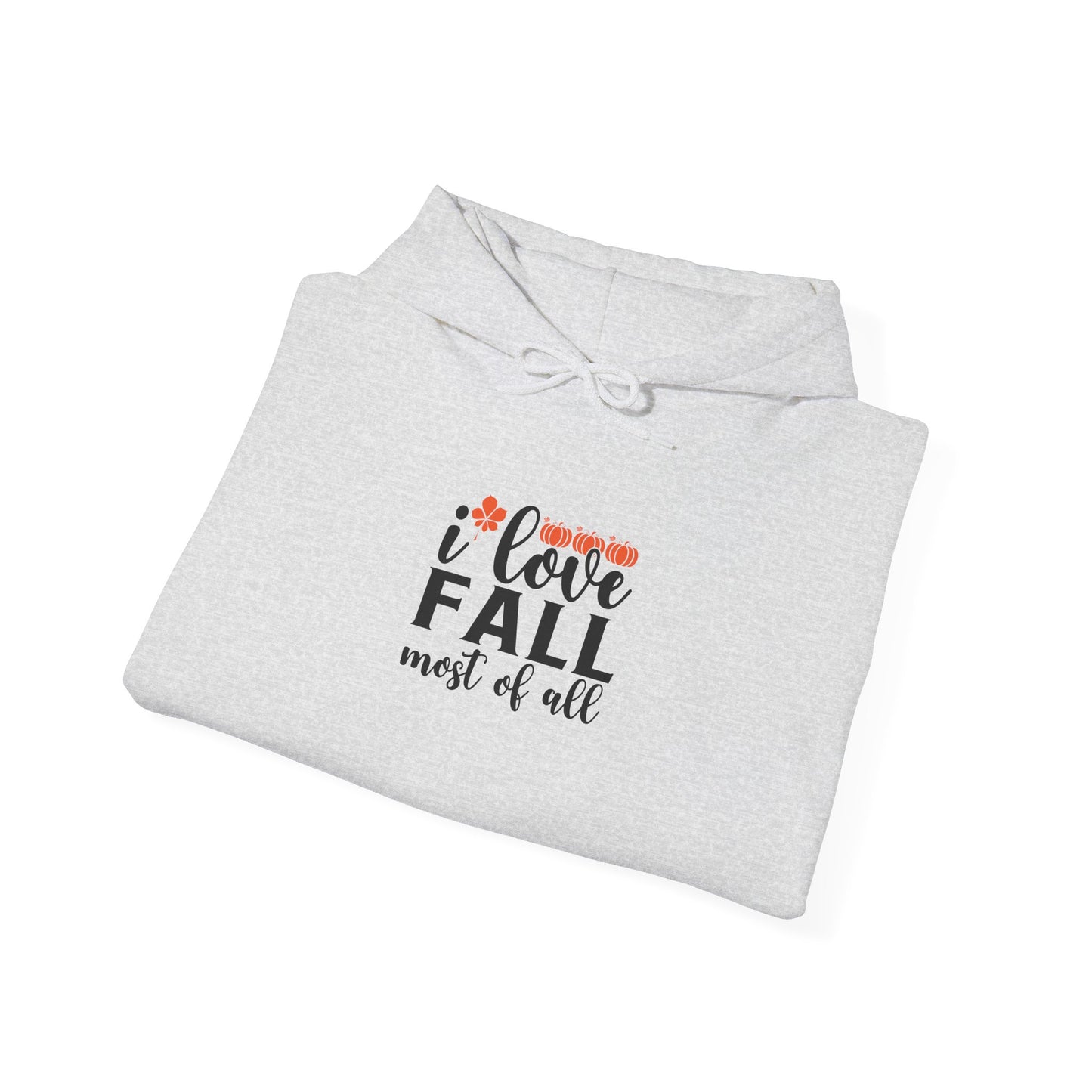 Unisex Heavy Blend™ Hooded Sweatshirt: I love fall most of all