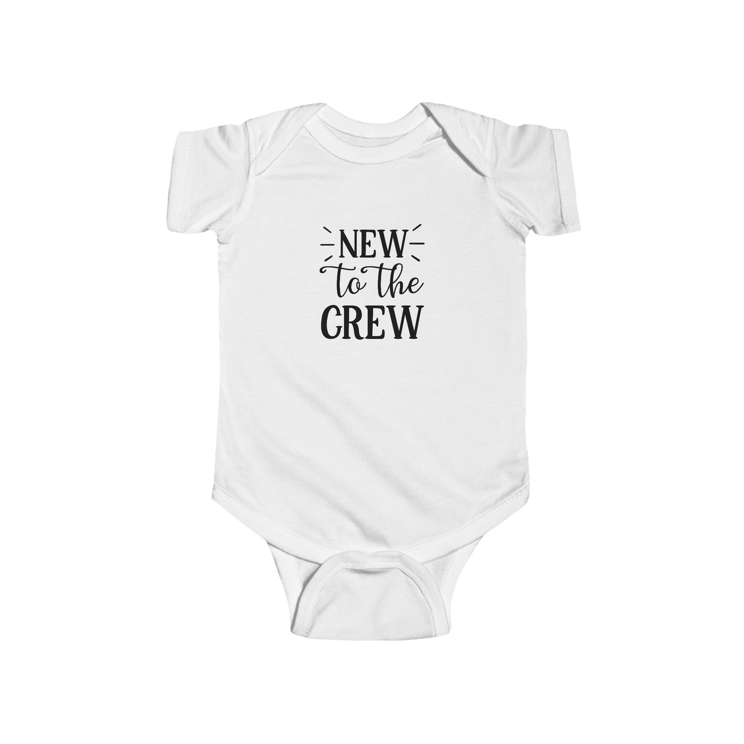 Infant Fine Jersey Onesie: New to the crew onesie