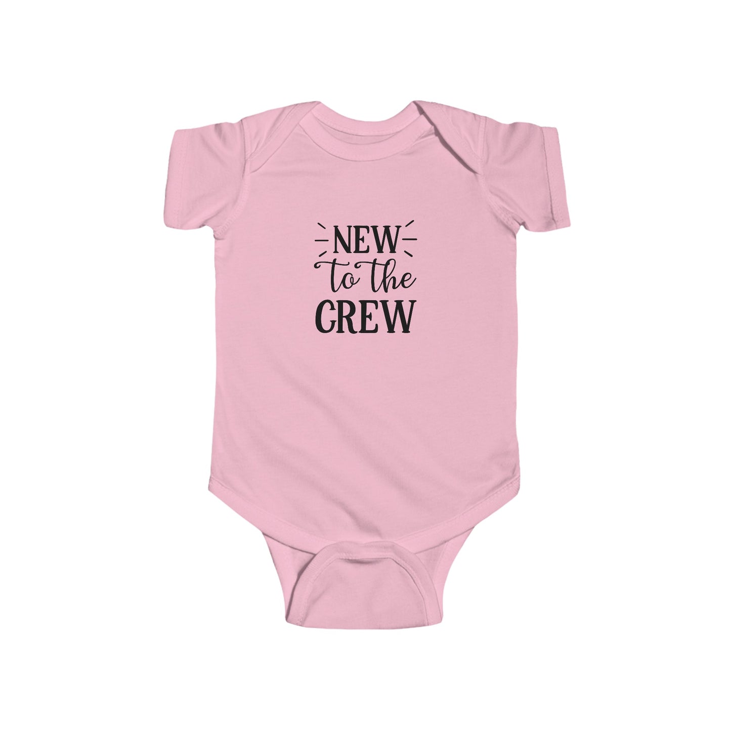 Infant Fine Jersey Onesie: New to the crew onesie
