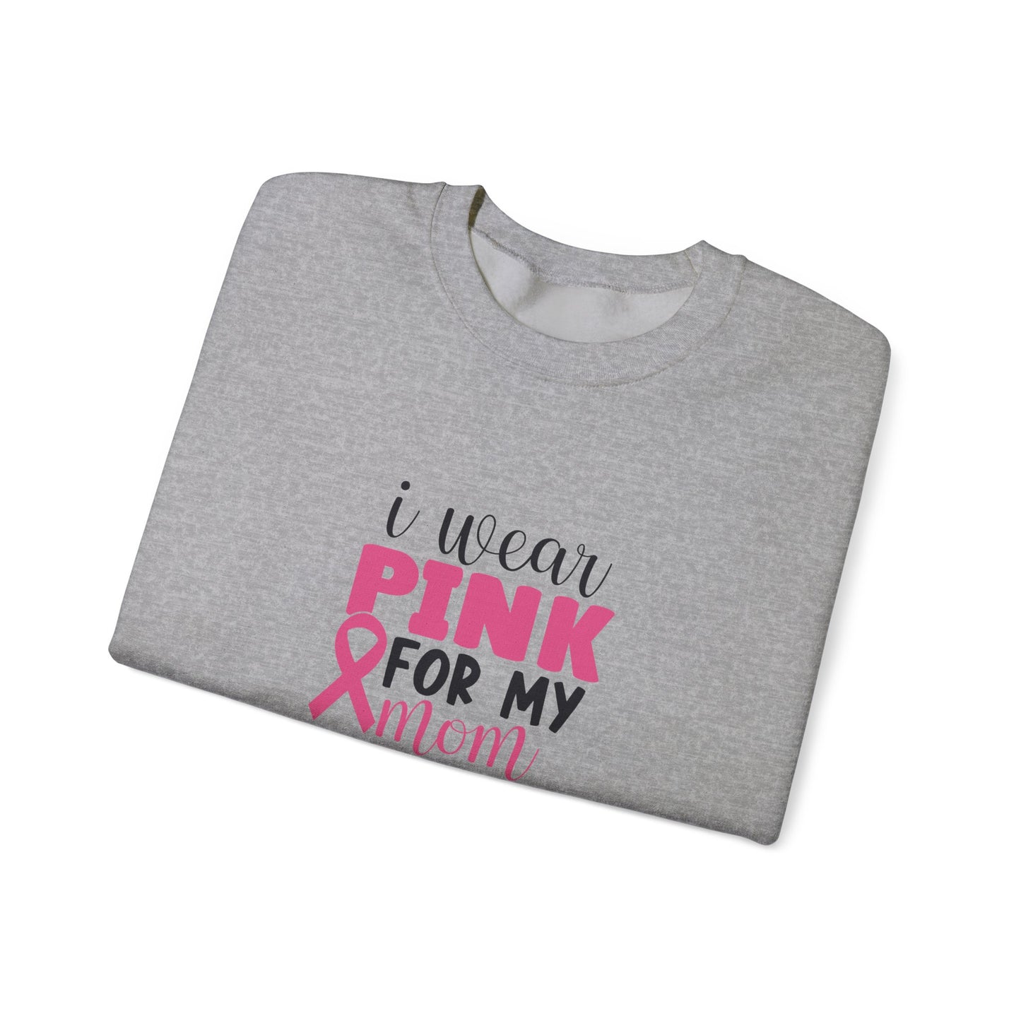 Unisex Heavy Blend™ Crewneck Sweatshirt: Pink for my mom breast cancer